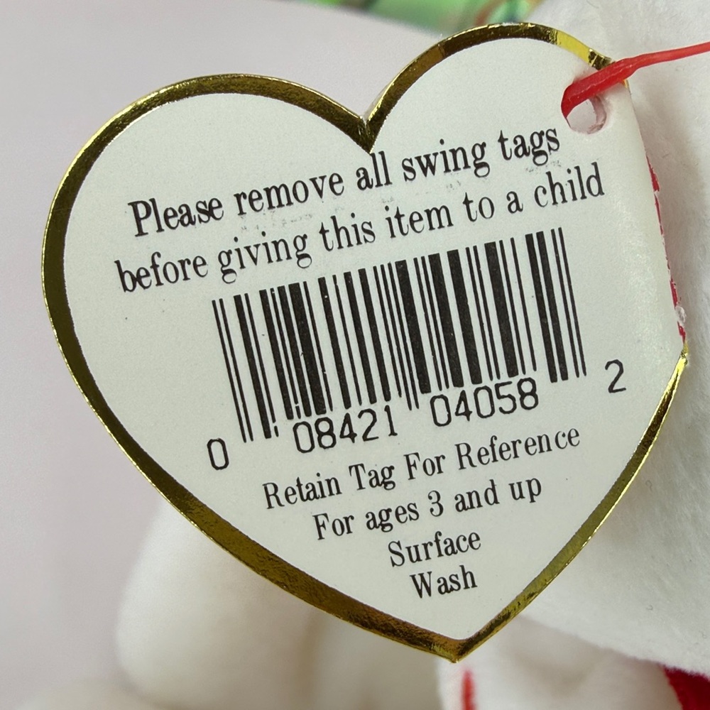 ❤️Rare Factory Sticker/PVC/German Nürnberg Tag - TY Valentino Beanie Baby 1994 - Picture 7 of 17